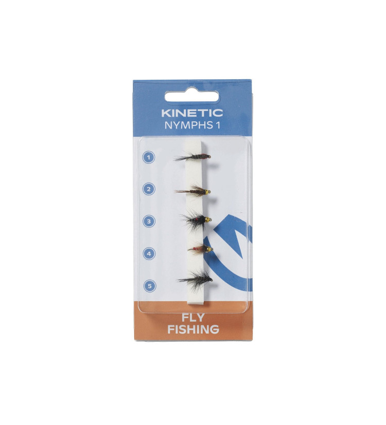 Sada mušek KINETIC NYMPF FLIES 1 5PCS