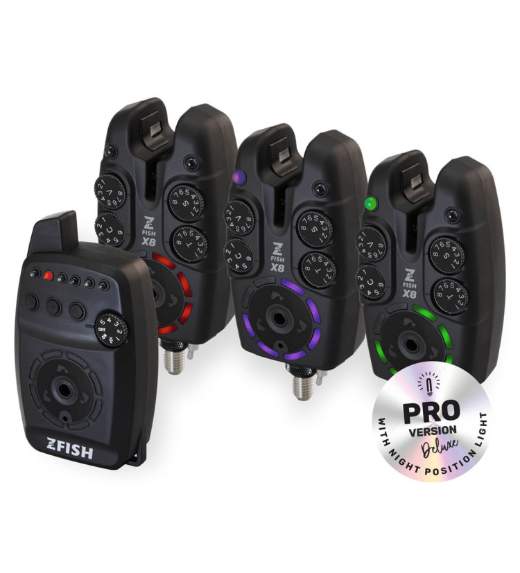 ZFISH Sada Hlásičů Bite Alarm Set Zx8 PRO 3+1