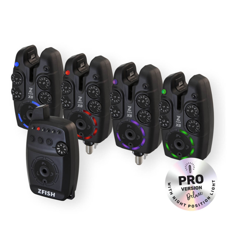 ZFISH Sada Hlásičů Bite Alarm Set Zx8 PRO 4+1