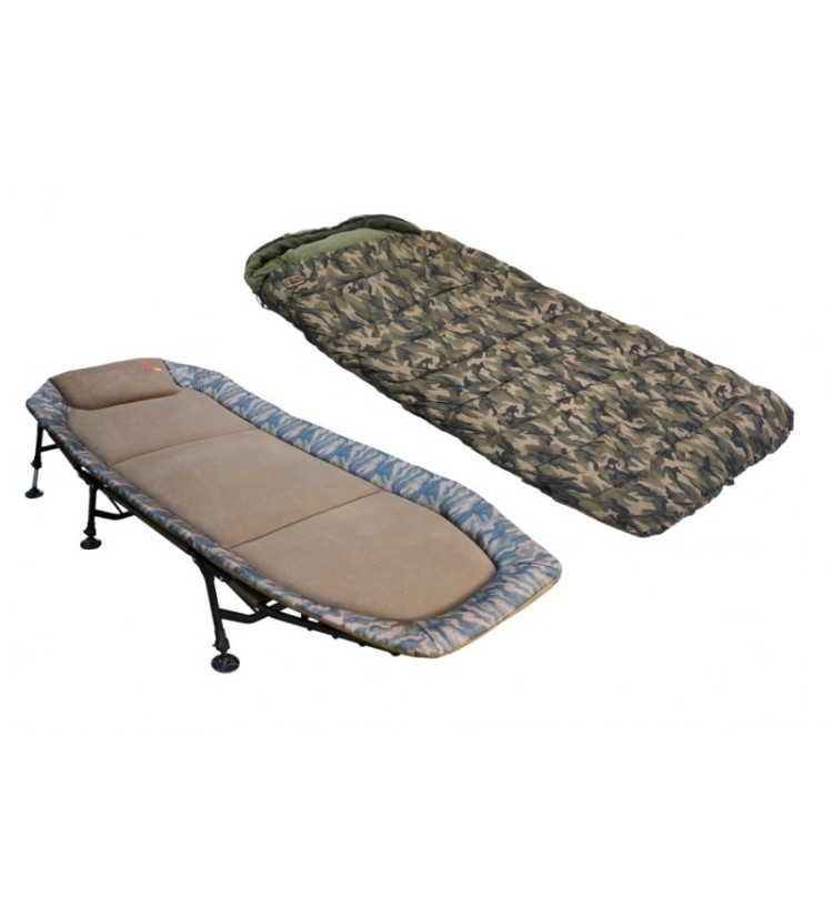 ZFISH Camo Set Lehátko + Spacák, Bedchair + Sleeping Bag