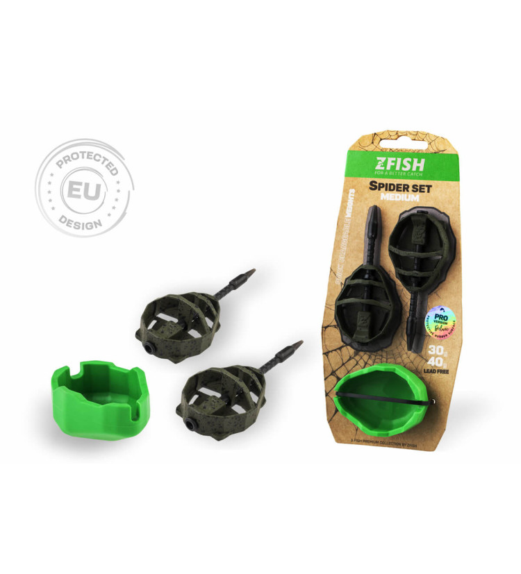 ZFISH Sada Method Feeder Spider Medium Set 50,60g + Formička