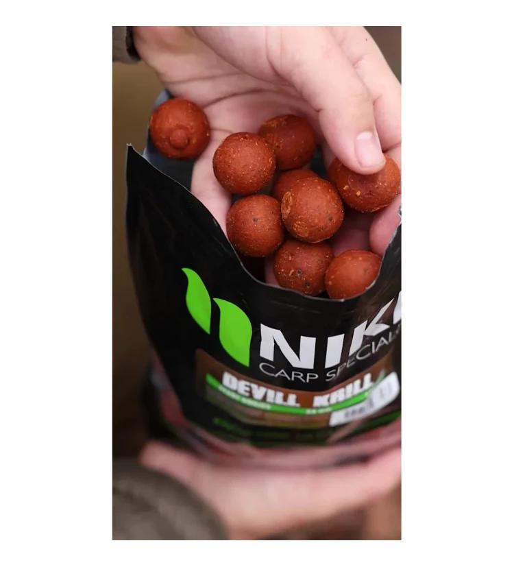 Nikl Ready boilie Devill Krill - Balení: 1kg, Průměr: 15mm