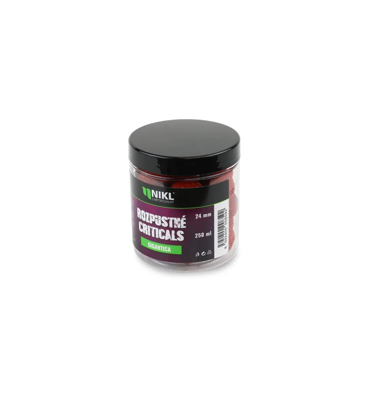 Nikl Rozpustné Criticals boilie Gigantica 250ml - Průměr: 14mm, Balení: 250ml