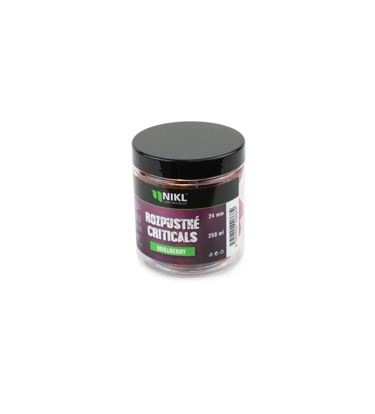Nikl Rozpustné Criticals boilie Krill Berry 250ml - Průměr: 14mm, Balení: 250ml