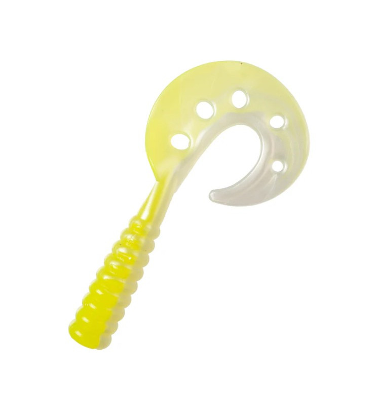 Nomura umělá nástraha Leap Grub 10,5 cm 6 ks Yellow/Pearl