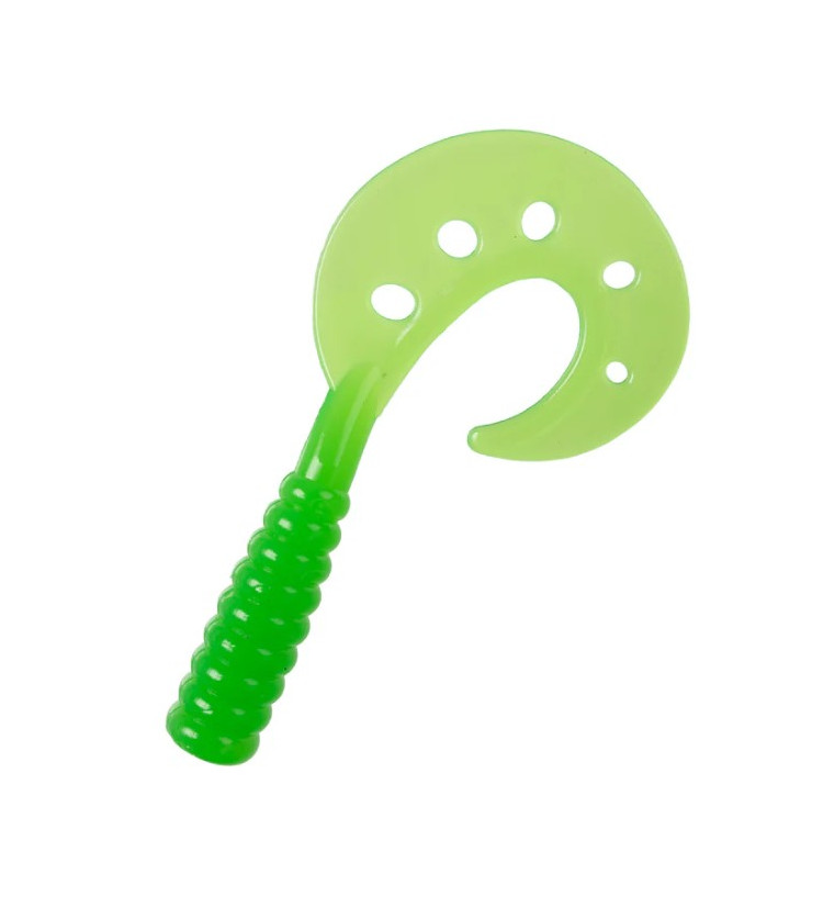 Nomura umělá nástraha Leap Grub 10,5 cm 6 ks Hot Green