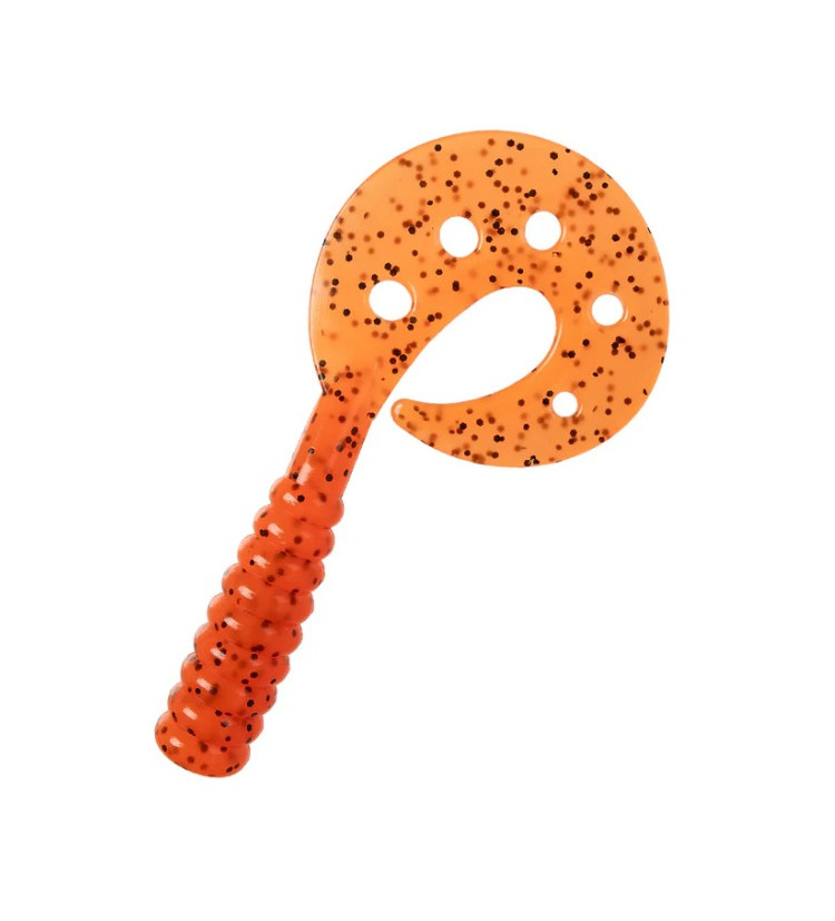 Nomura umělá nástraha Leap Grub 10,5 cm 6 ks Orange Flakes