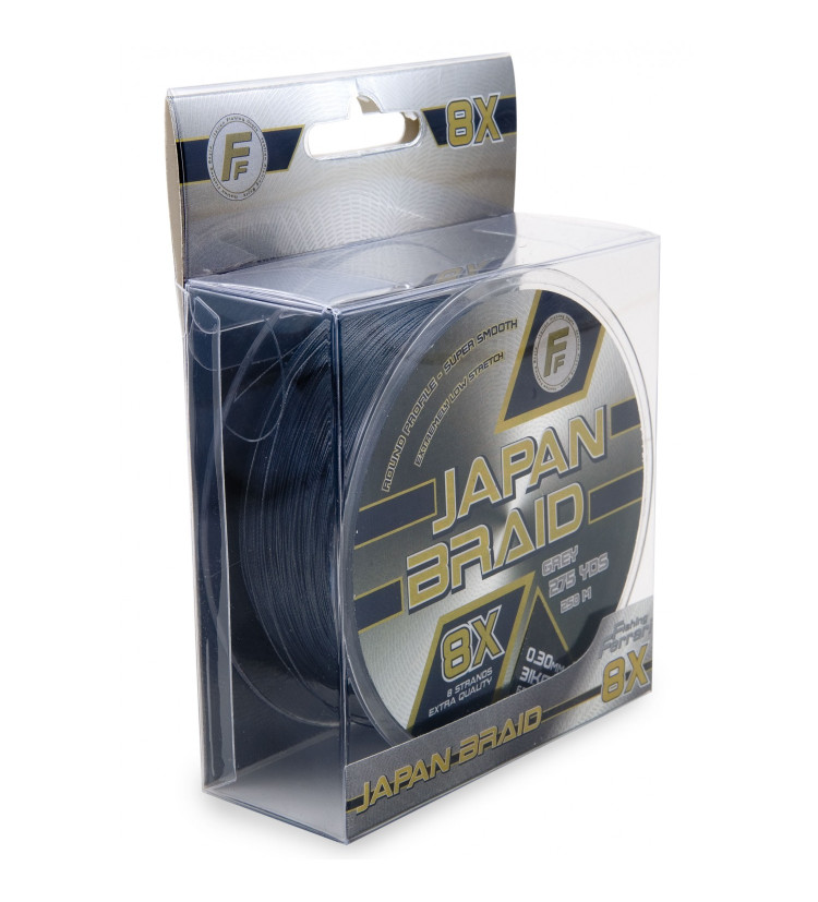 Fishing Ferrari pletená šňůra Japan Braid 8X šedá 0,40 mm 250 m 46 kg