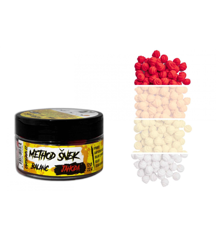 Carp Servis Václavík Method Šnek Feeder Balanc -12 mm, 22 g/Jahoda