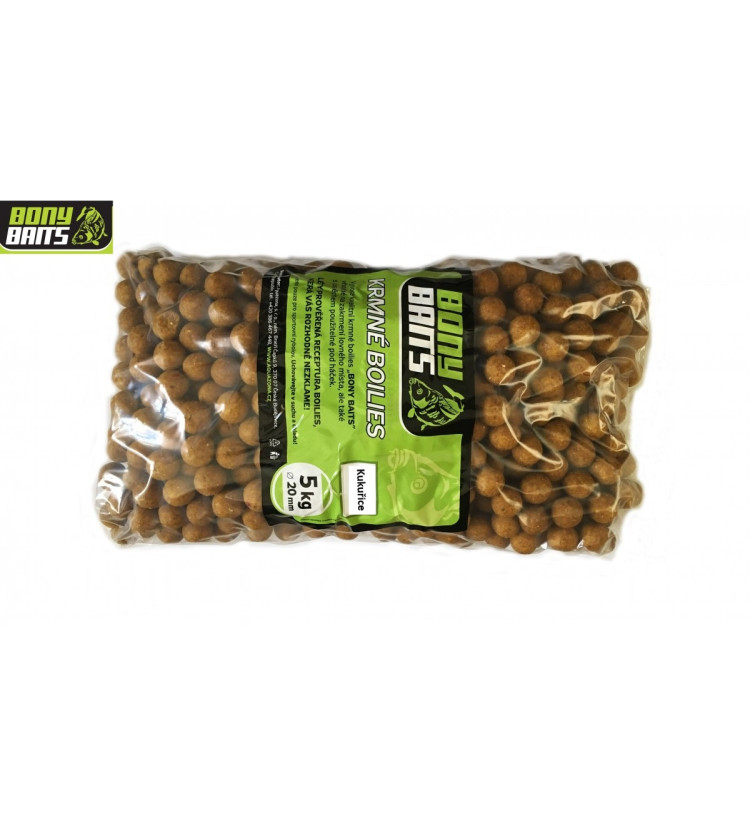 Krmné Boilies Bony Baits 24 mm / 5kg - Kukuřice