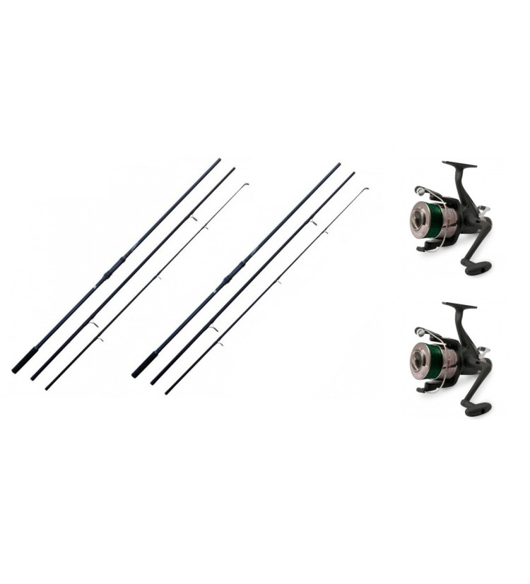 2x Prut Lineaeffe Carp Seeker 3,6m / 3lb 3 díly + 2x naviják Vigor Carp II 60 Akce 1+1