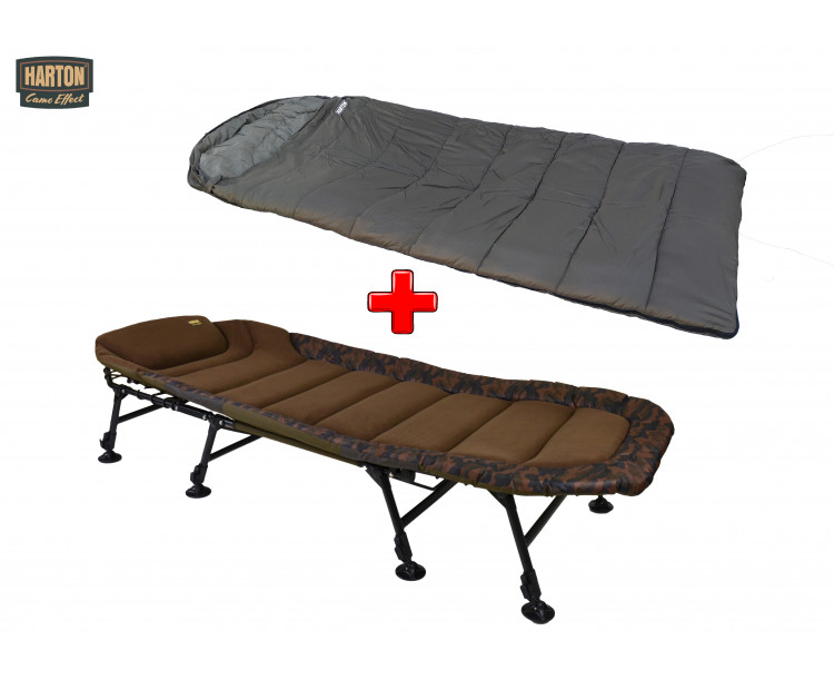 Lehátko Harton Continental Camo + spací pytel Harton Basic