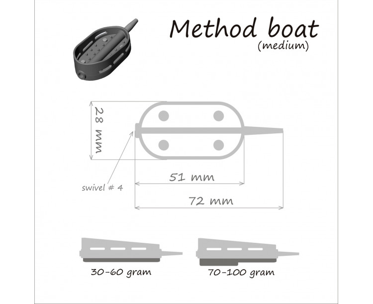 Life Orange krmítko Method Feeder Boat 30g