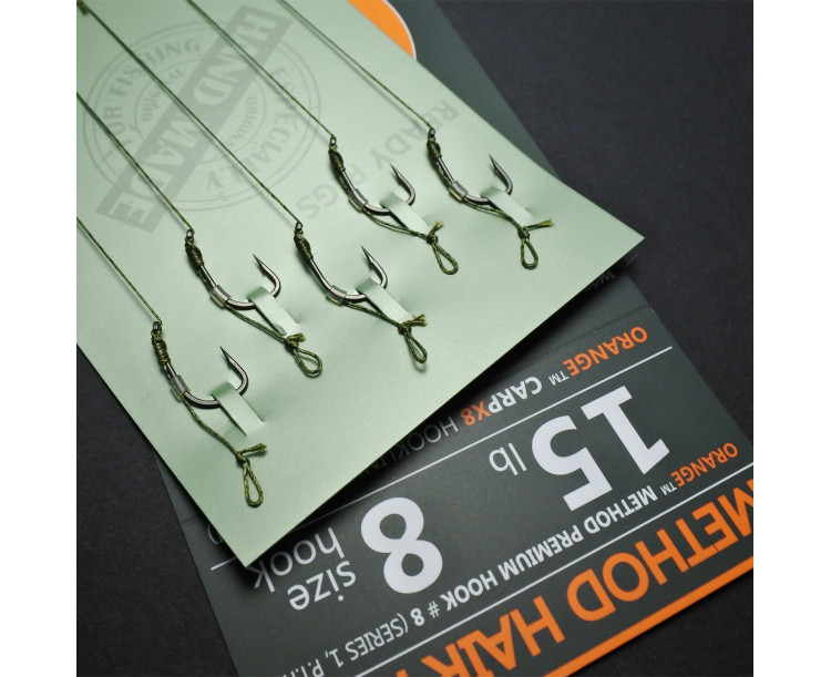 Life Orange návazce Method Hair Rigs 15lb / vel.8 / 5ks