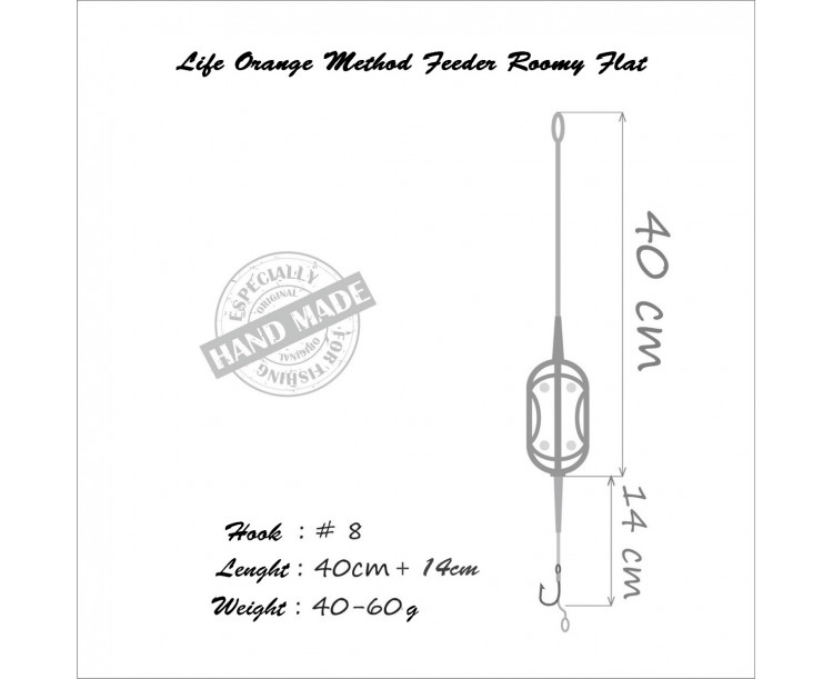 Life Orange Method Feeder Roomy Flat Rig 50g