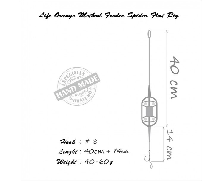 Life Orange Method Feeder Spider Flat Rig 50g