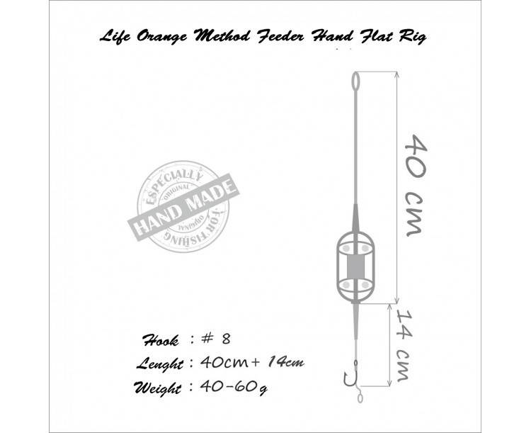 Life Orange Method Feeder Hand Flat Rig 30g