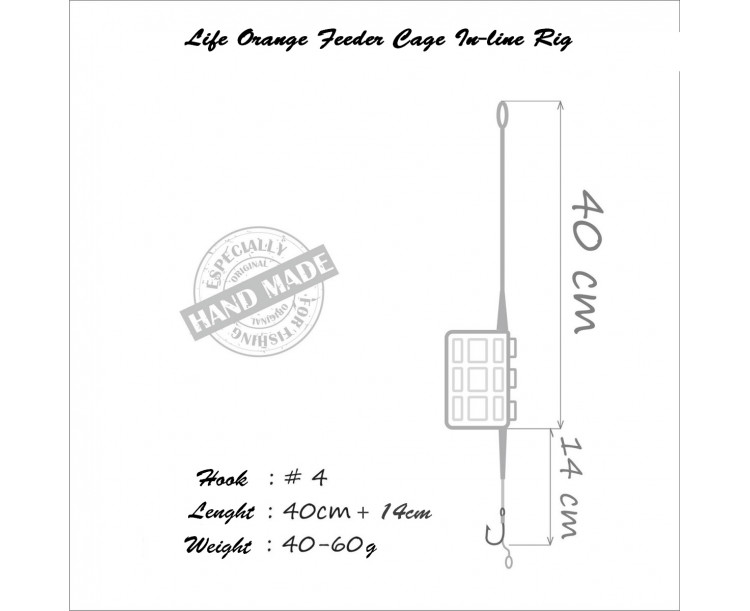 Life Orange Feeder Cage In-line Rig 50g
