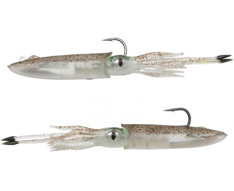 Savage Gear Gumová Nástraha 3D TPE Swim Squid Green Eye 12,5cm 25g / 2ks