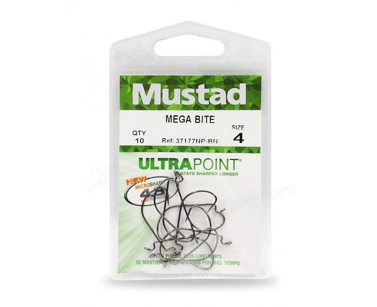 Mustad offsetový háček Mega Bite Worm 3/0 7 ks