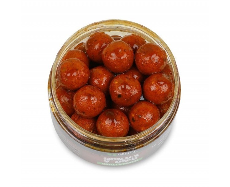Nikl Boilies V Dipu Chilli & Peach 250 g, 20 mm