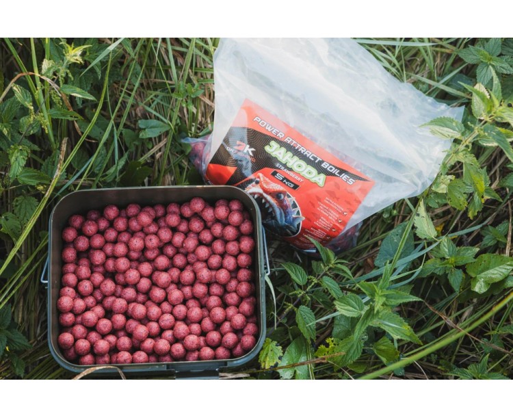 DK FISHING boilies Power Attract jahoda 5kg 24mm