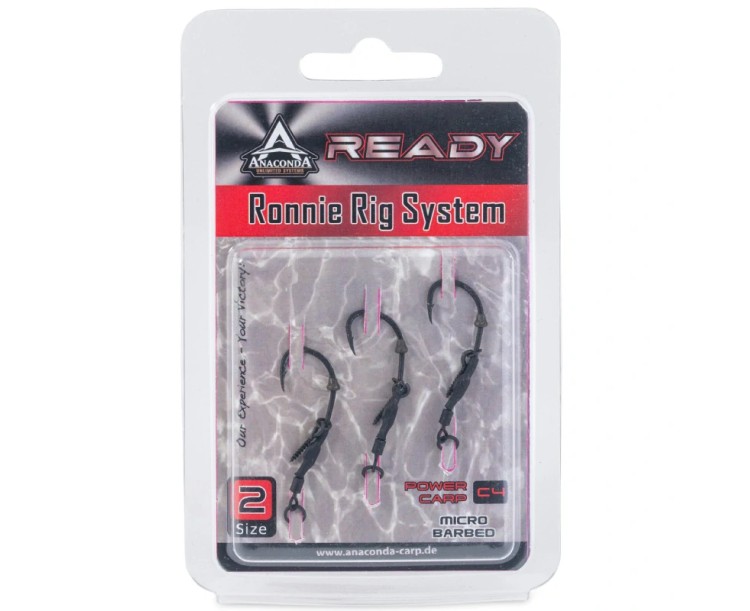 Anaconda návazec Ready Ronnie Rig System Power Carp C4 3ks velikost 2