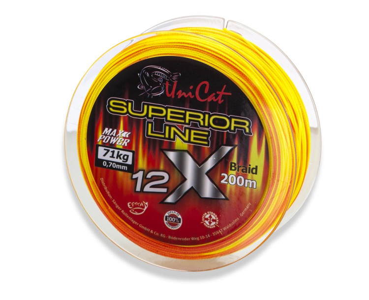 Uni Cat šňůra 12 X Superior Line 0,70mm, 200m, 71 kg