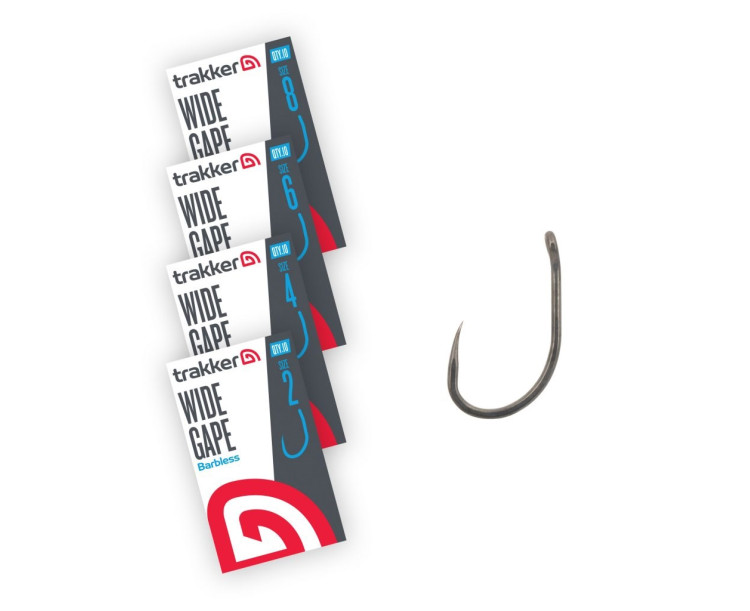 Trakker Háčky Wide Gape Hooks Barbless velikost 2
