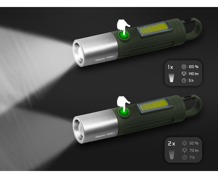 Kempingové svítidlo Delphin Torix