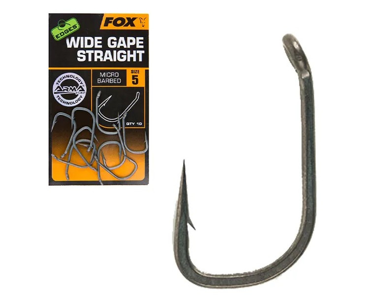 Fox Háčky EDGES Wide Gape Straight 10ks : vel. 7