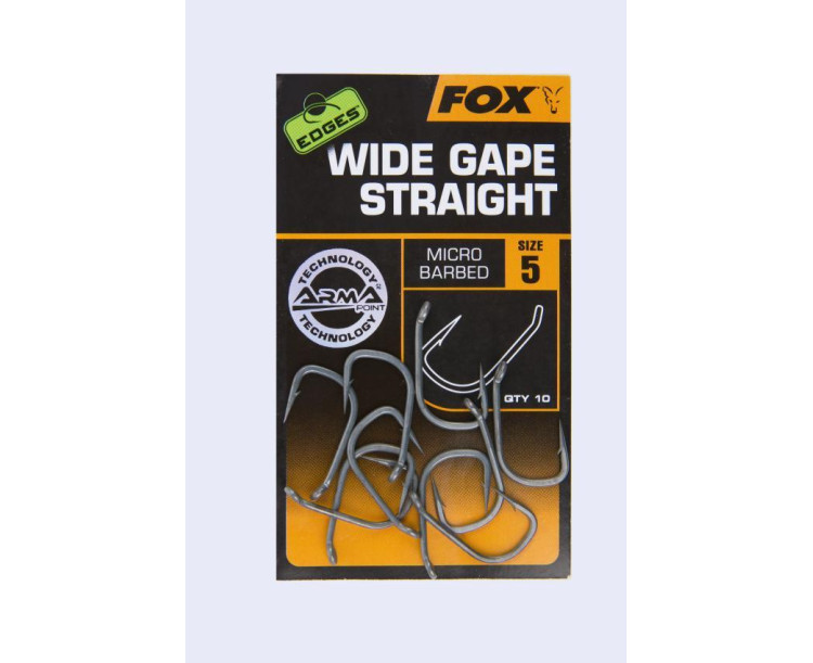 Fox Háčky EDGES Wide Gape Straight 10ks : vel. 7