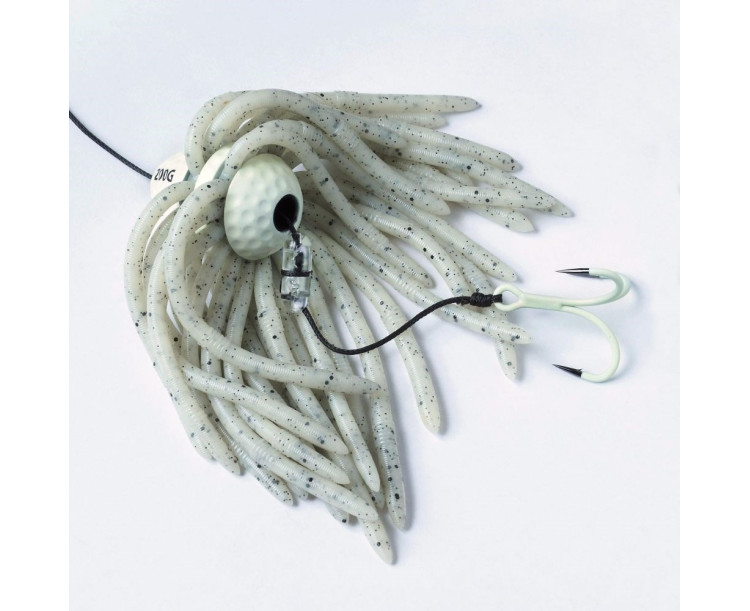 Madcat Chobotnička Worm Teaser Sinking 1,0 mm 220 lb 35 cm Glow In The Dark 200 g