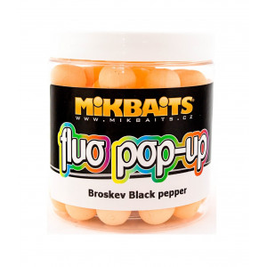 Mikbaits Plovoucí Boilie Fluo 250 ml 14 mm Broskev BI pepper