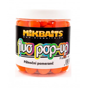 Mikbaits Plovoucí Boilie Fluo 250 ml 14 mm Půlnoční pomeranč