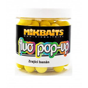 Mikbaits Plovoucí Boilie Fluo 250 ml 14 mm zrající banán