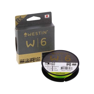 Westin pletená šňůra W6 8 Braid Lime Punch 0,08 mm 135 m 3,7 kg