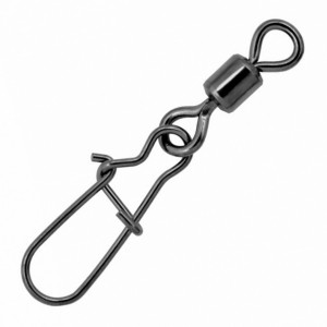 Mustad karabinka s obratlíkem W/ Nice snap 10 ks vel. 10, 15 kg