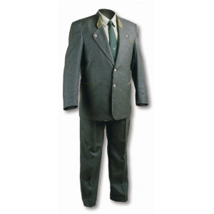 Společenský oblek Afars M se zeleným doplňkem velikost 52/3