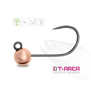 Wolframový jig Delphin T-AREA BL/5ks měděný/4,6mm/0,9g/#6