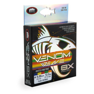 Pletená šňůra Lineaeffe Venom Weave 8X Multicolour 300 m 0,25 mm 17 kg