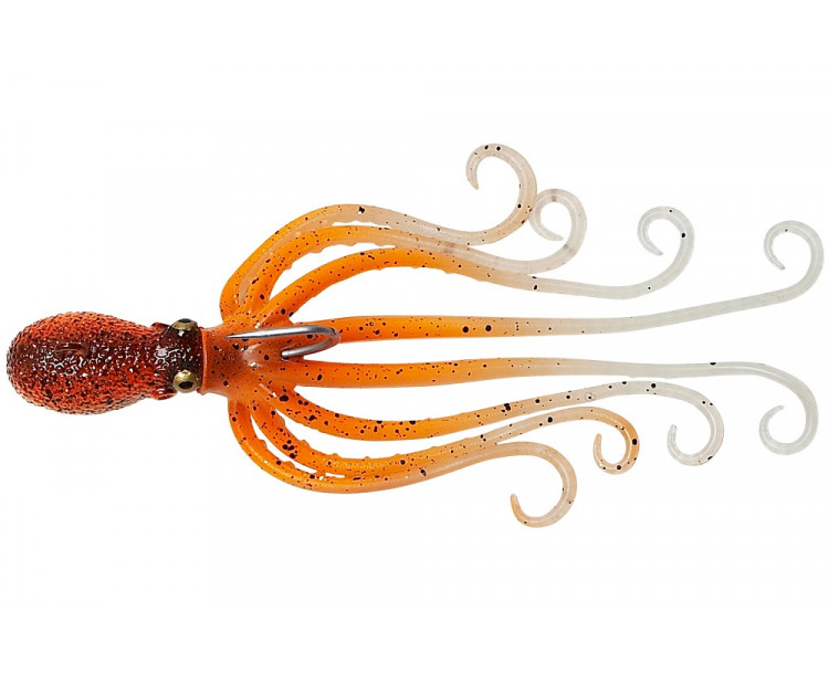 Savage Gear Gumová Nástraha 3D Octopus Orange Glow UV 35g 10cm