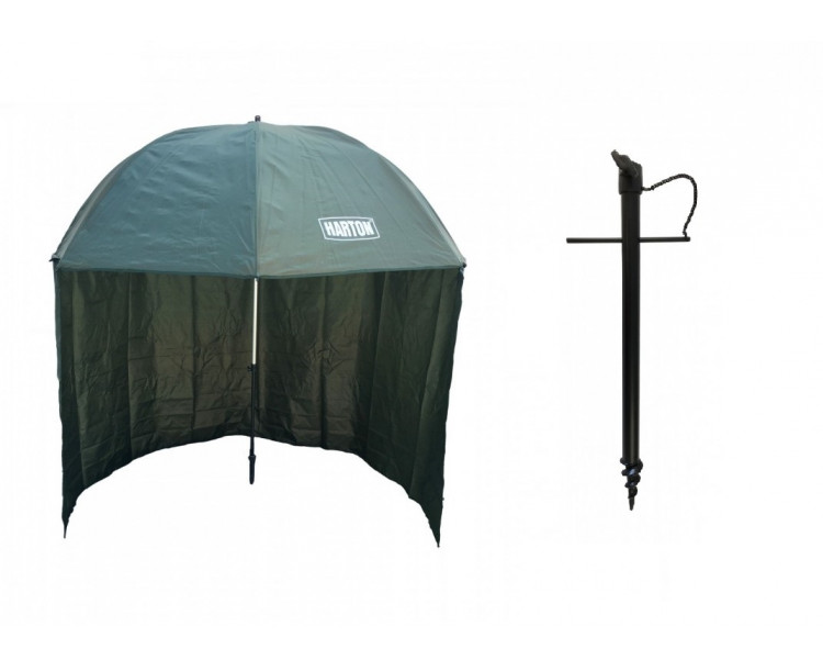 Deštník Harton Half Cover 2,5m + zavrtávací držák deštníku