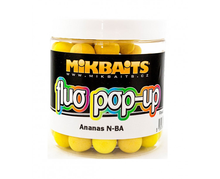 Mikbaits Plovoucí Boilie Fluo 250 ml 14 mm Ananas N-BA