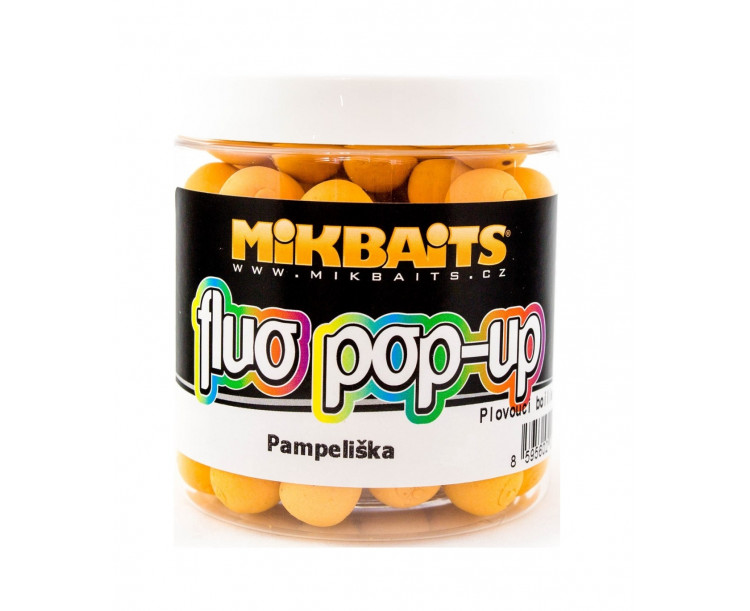 Mikbaits Plovoucí Boilie Fluo 250 ml 14 mm Pampeliška