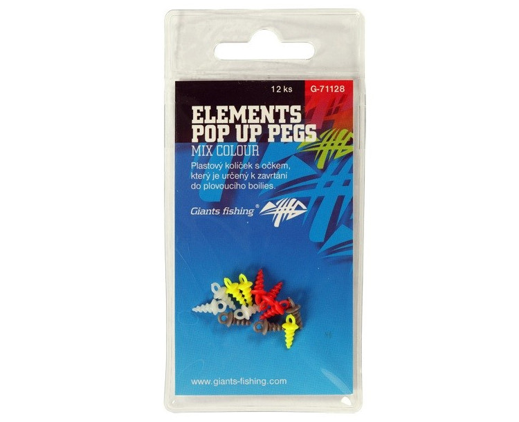 Giants Fishing Kolíček S Očkem Elements Pop Up Pegs Mix Colour 12 ks