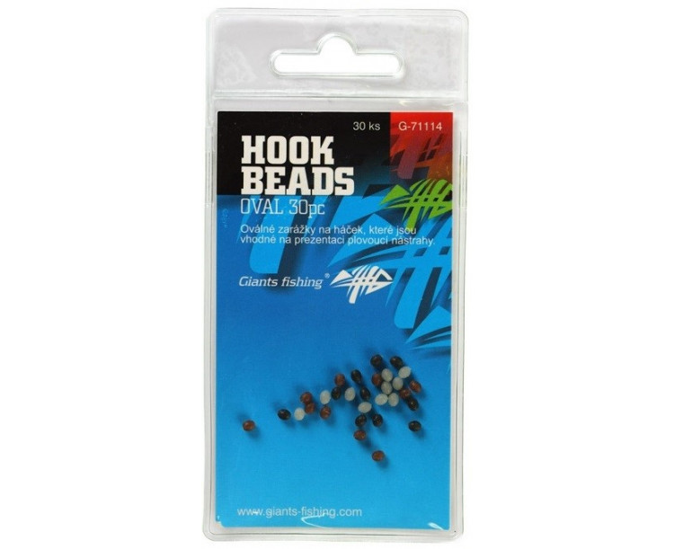 Giants Fishing Zarážka Na Háček Hook Beads Oval 30 ks