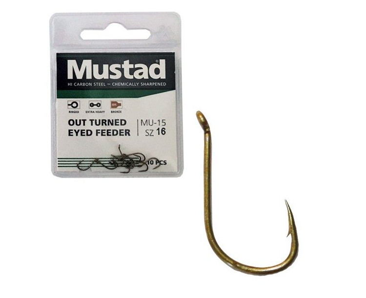 Háček Mustad Eyed Out Eyed Feeder vel. 10 / 10 ks