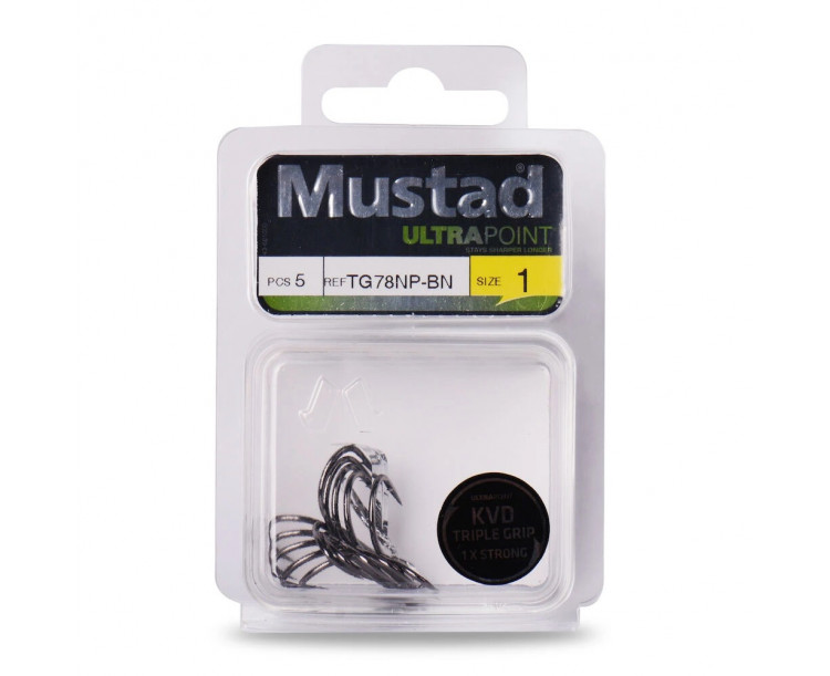 Mustad trojháček Triple Grip 1/0 5 ks