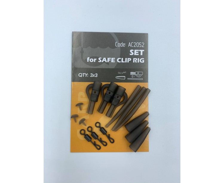 Life Orange Set Safe Clip Rig 3 ks